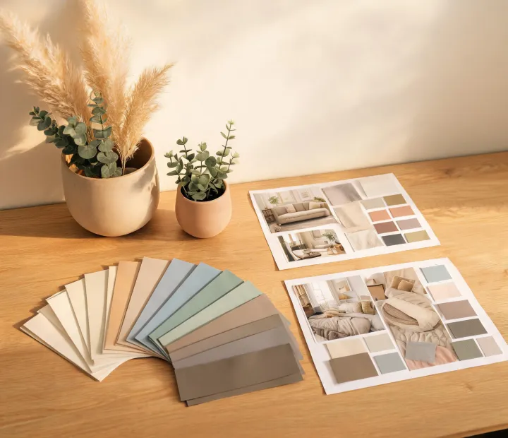 Nearly Natural design table with faux stems