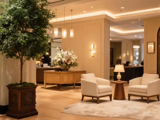 Hospitality lobby faux tree