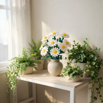 lego botanicals daisies artificial flower bouquet